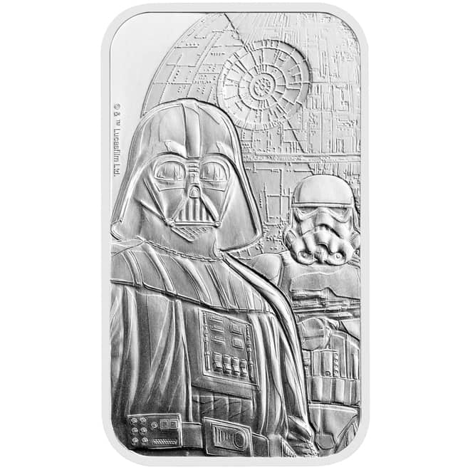 Lingou argint 999.9 Star Wars Dark Side 1 oz The Royal Mint (fata)