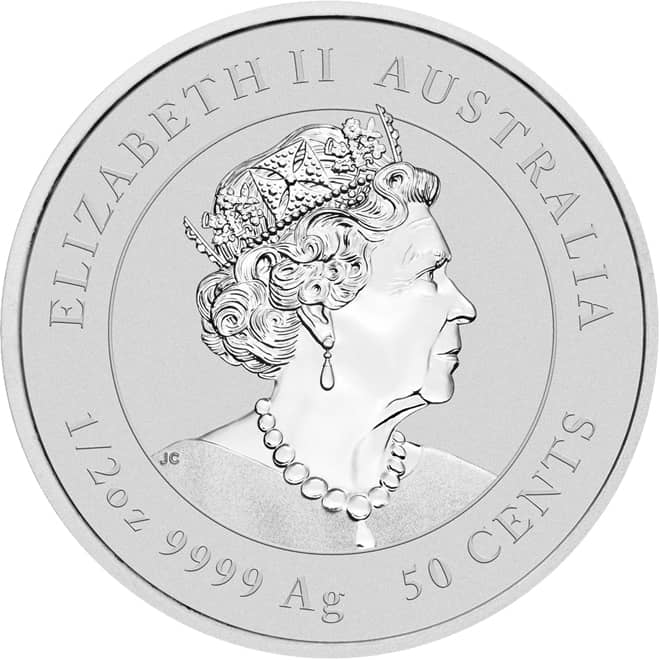 Avers moneda argint Anul Iepurelui (Lunar III Rabbit) Australia 1/2 oz 2023