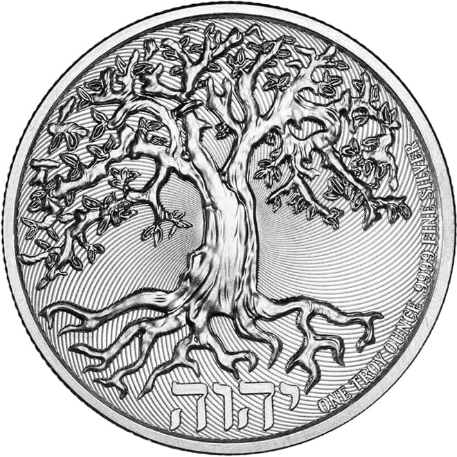 Revers moneda argint 1 oz Copacul Vietii (Tree Of Life) Niue 2023