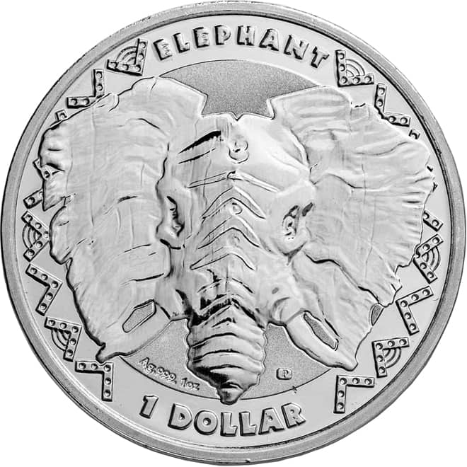 Revers moneda argint Elefant African (Big Five Elephant) Sierra Leone 1 oz 2023