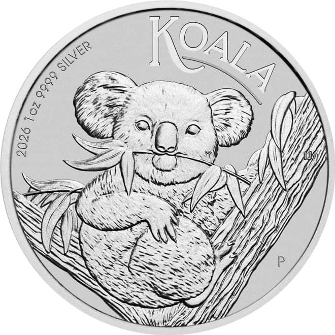 Revers moneda argint Koala Australian 1 oz 2026 Australia