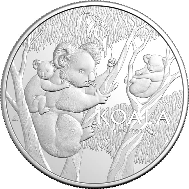 Revers moneda argint Koala RAM 1 oz 2026 Australia