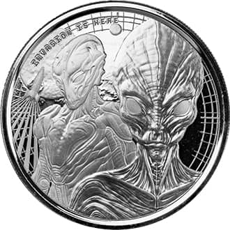 Moneda argint Extraterestri Alien Ghana 1 oz 2023
