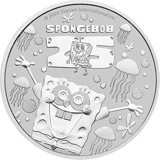 Moneda argint SpongeBob SquarePants 2024 1 oz Tuvalu