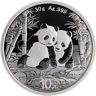 Moneda argint Panda China 30 grame 2026