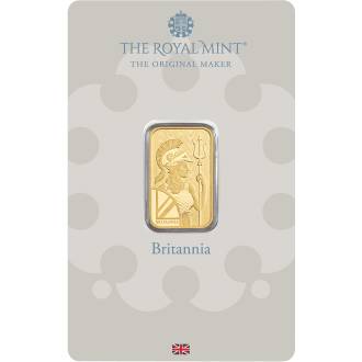 Lingou aur 5 grame The Royal Mint Britannia 999.9 Marea Britanie